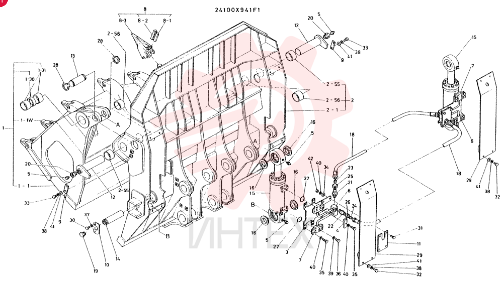 BUCKET ASSY, CONSISTS OF REF 1 TO 42
