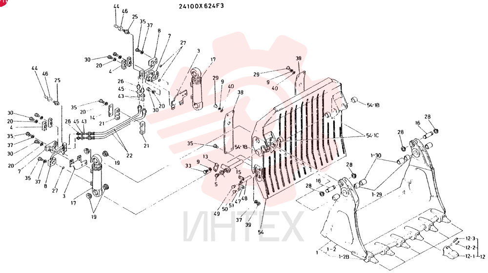 BUCKET ASSY, CONSISTS OF REF 1 TO 54