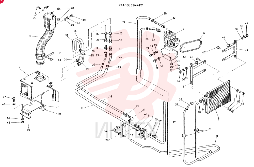 COOLER ASSY/ CAR,CONSISTS OF REF 1 TO 58