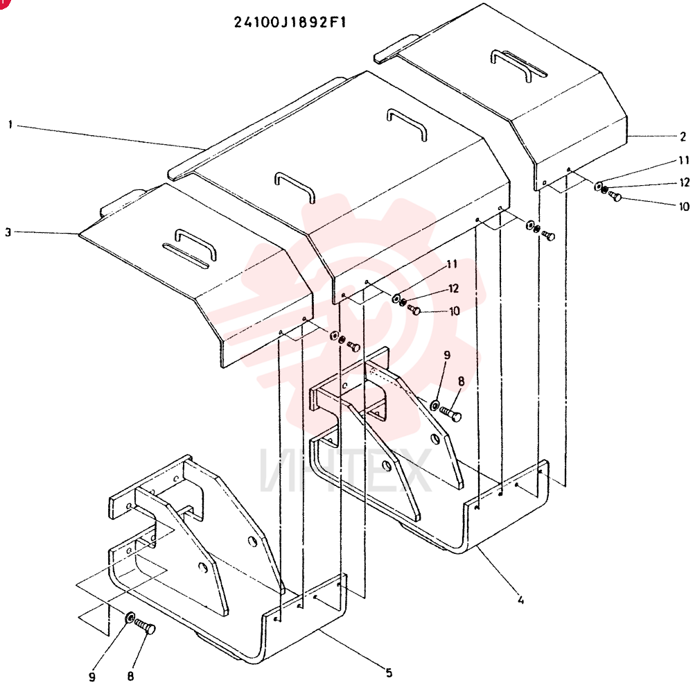 COVER ASSY,CONSISTS OF REF 1 TO 12