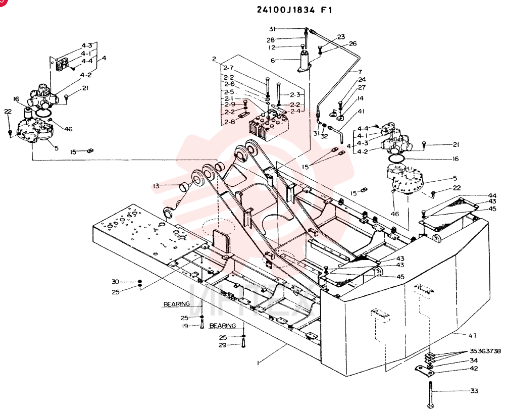 FRAME ASSY, UPP 24100J1834F1