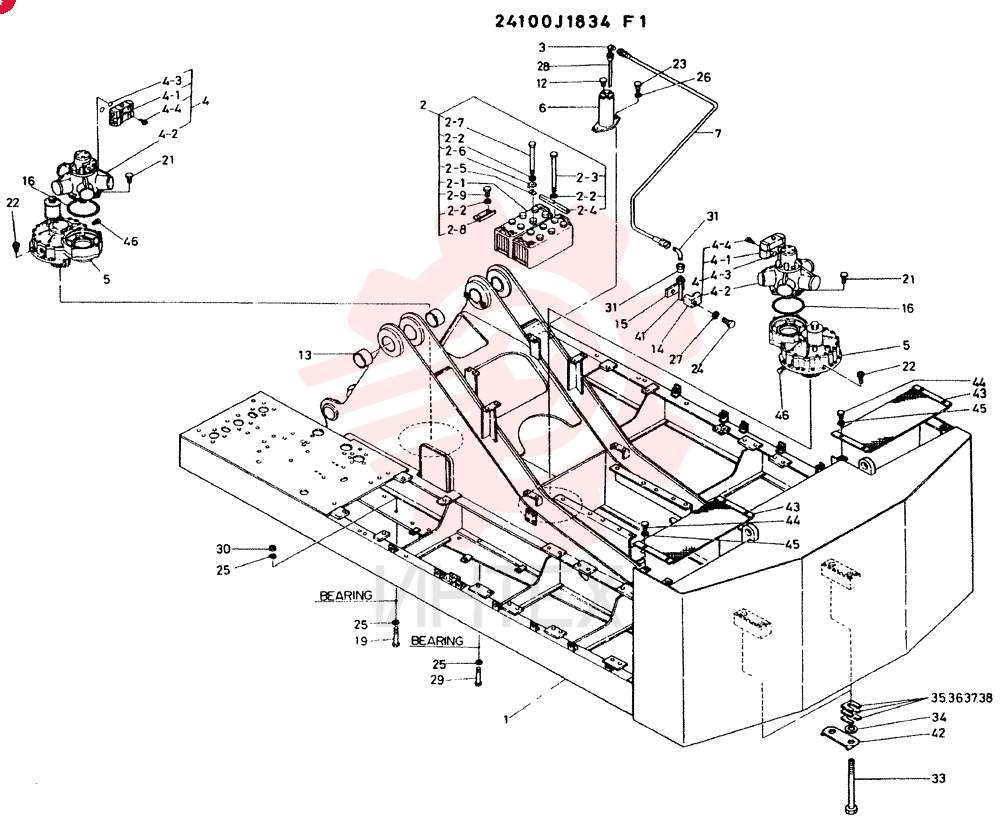 FRAME ASSY. UPP 24100J1834F1