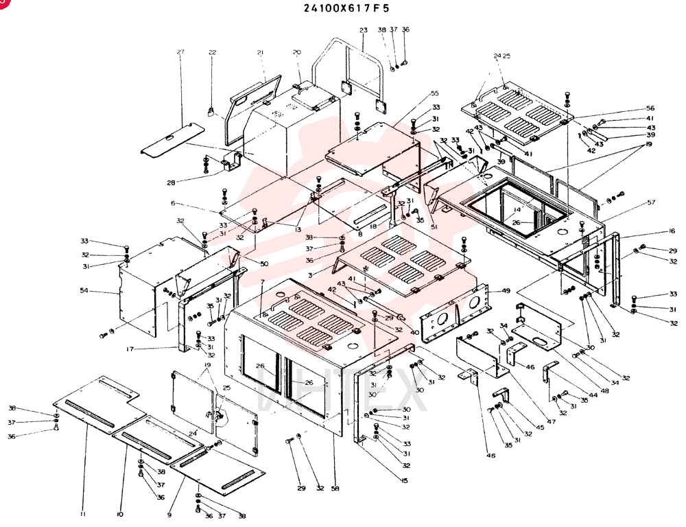 GUARD ASSY, CONSISTS OF REF 24100X617F5
