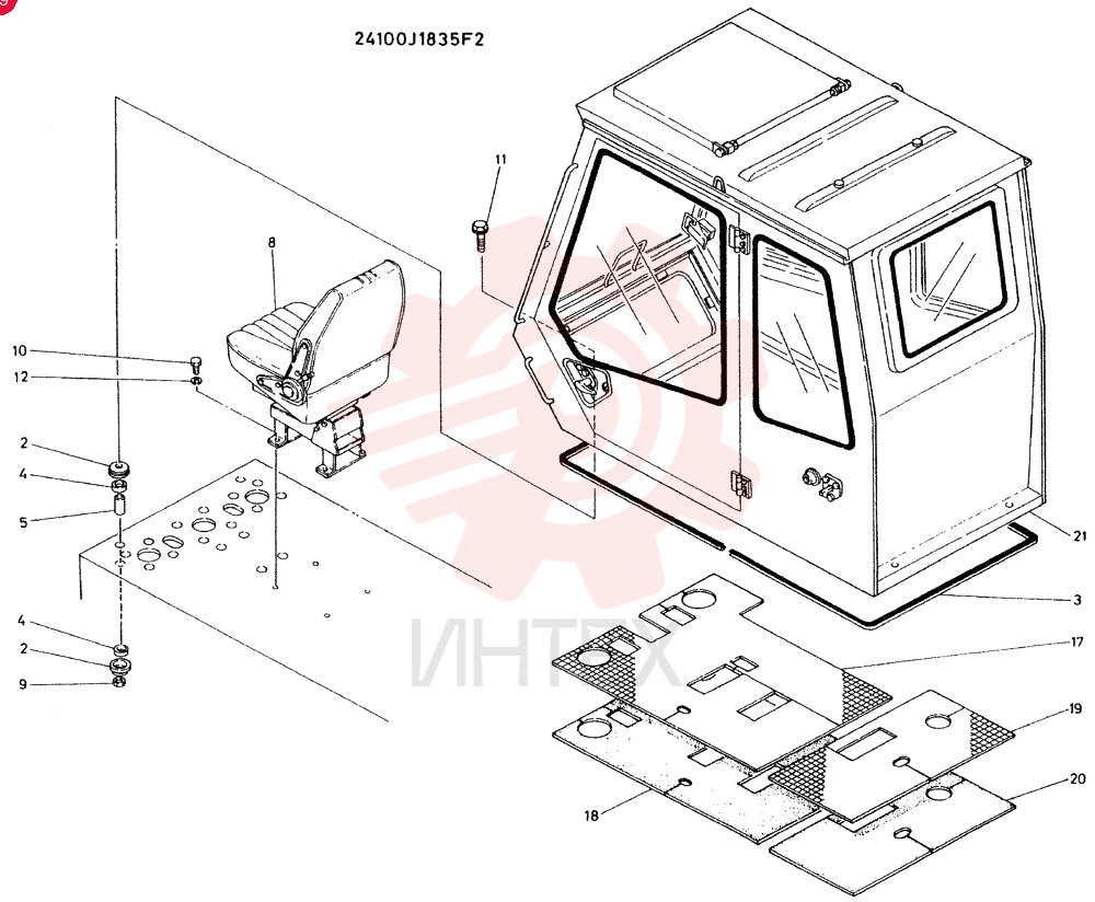 INSTAL, CAB, CONSISTS OF REF 2 TO