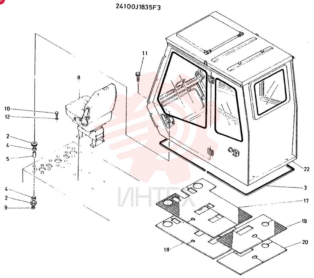 INSTAL, CAR , CONSISTS OF REF 2 TO 22