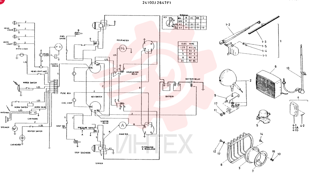INSTAL,ELEC WIRE CONSISTS OF REF. 1 TO 25