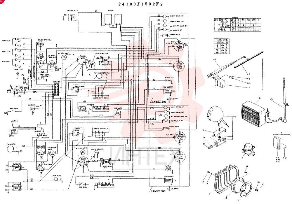 INSTAL. ELEC WIRE INCL. REF. 1 TO 17