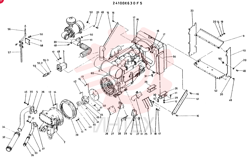 INSTAL, POWER-PLANT CONSISTS OF REF. 2 TO 61 24100X630F5