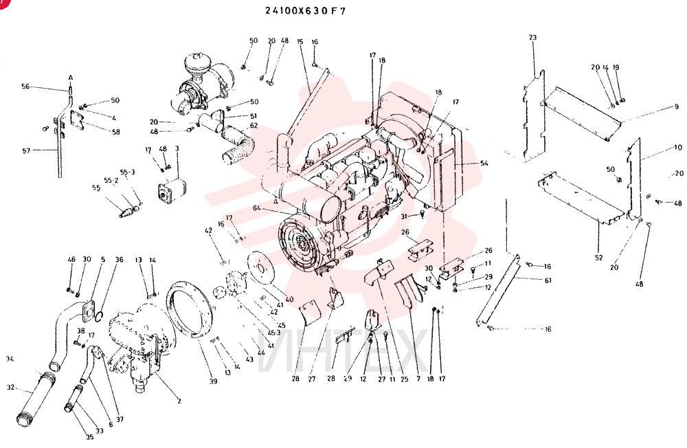 INSTAL, POWER-PLANT CONSISTS OF REF. 2 TO 64