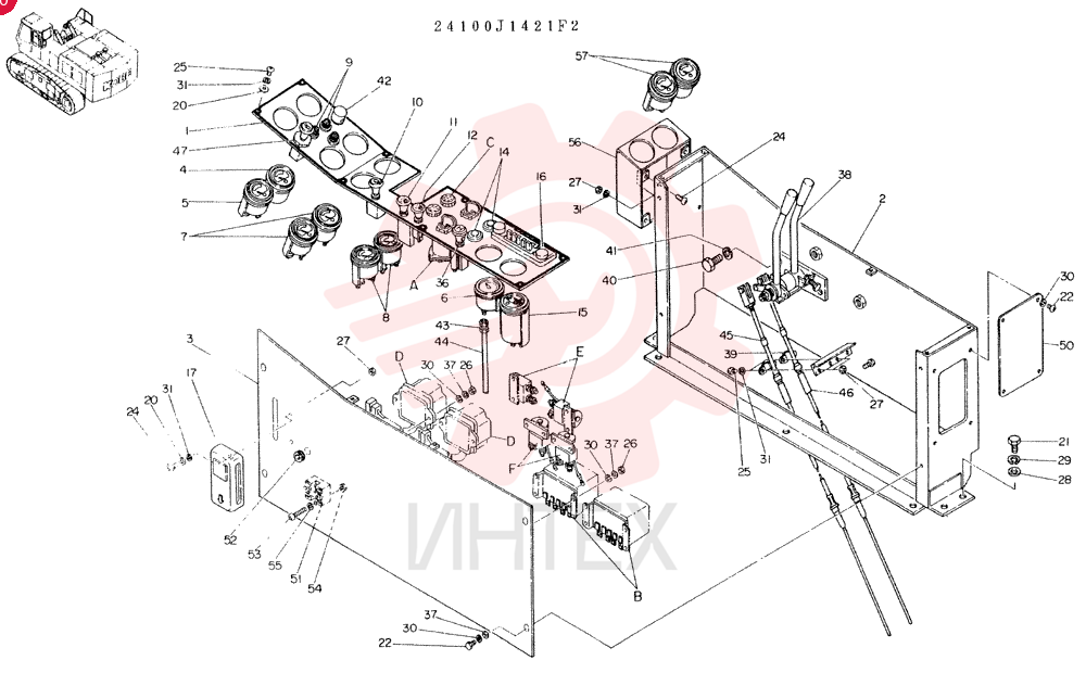 PANEL ASSY, INST, CONSISTS OF REF 1 TO 57