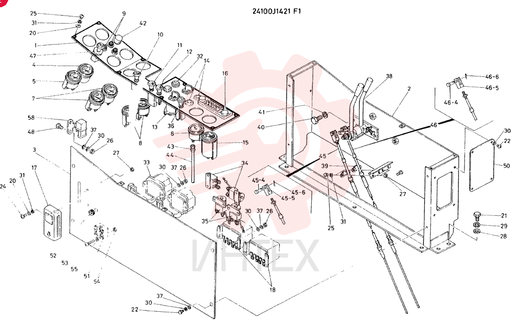 PANEL ASSY, INST, CONSISTS OF REF 1 TO 58