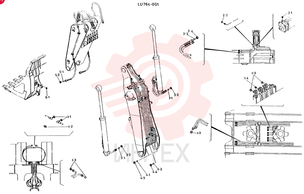 PARTS, TRANSPORT CONSISTS OF REF. 1 TO 6