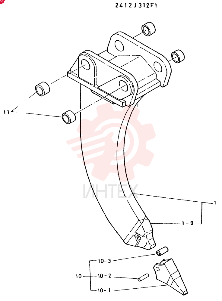 RIPPER ASSY,CONSIST OF REF 1 TO 11