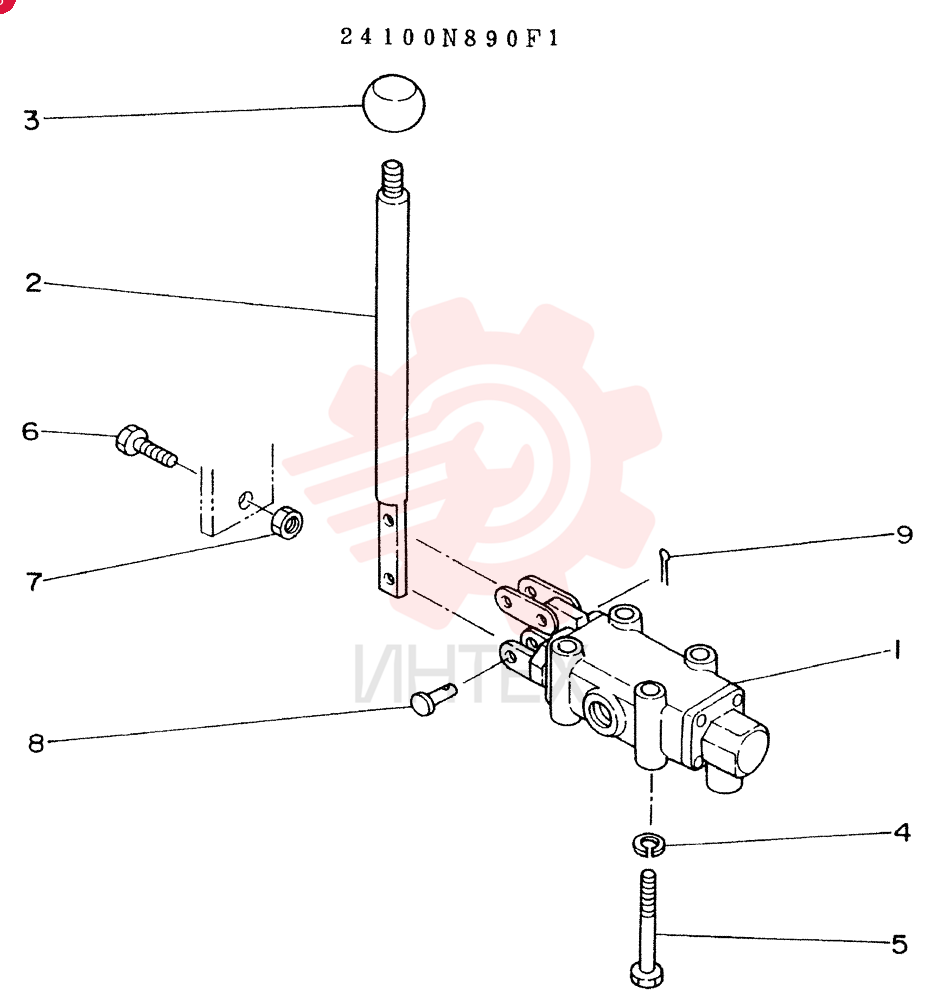 Схема (K935) - EXCAVATOR BTW L70106 - L70166, LU0067 (1/76-12/03) 24100N890F1