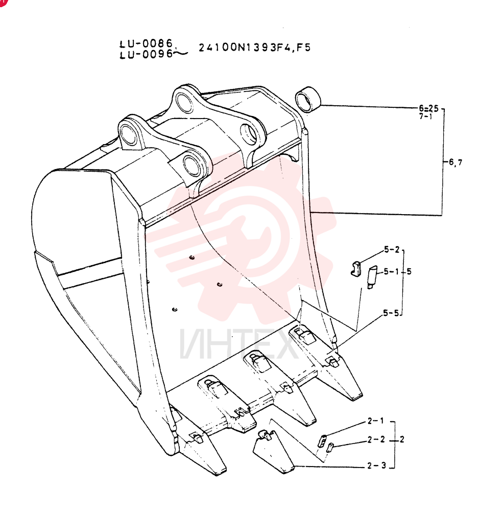 BUCKET ASSY. 2.0M3 ROCK