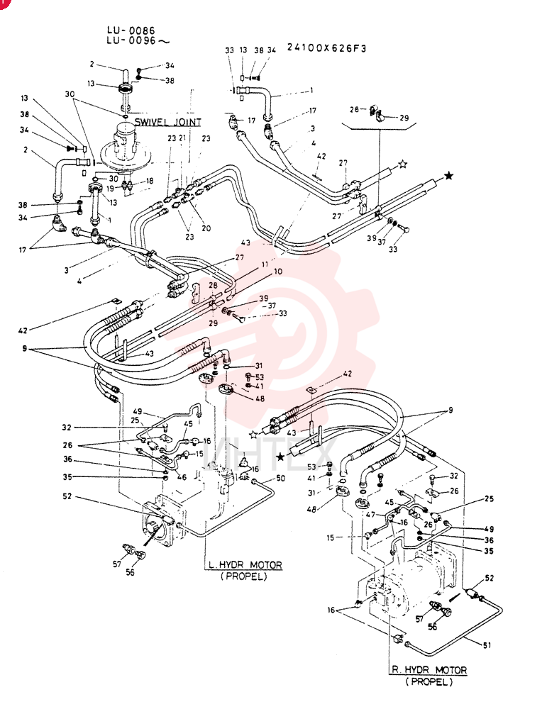 HYDR LINES, LOWER 24100X626F3