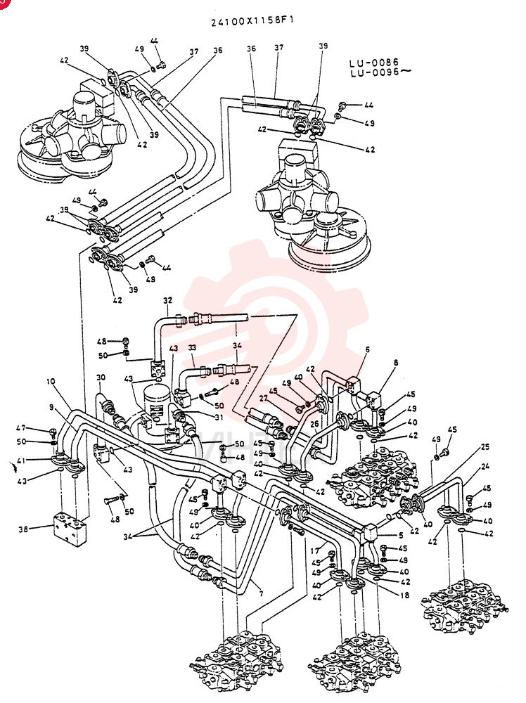 HYDR LINES, UPP 24100X1158F1 (2)