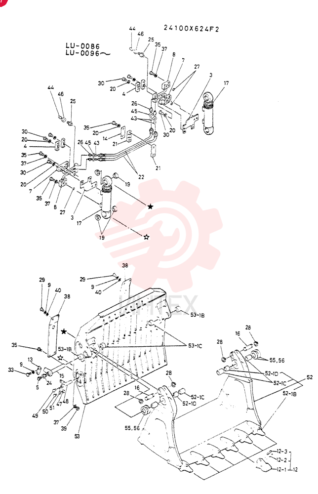 BUCKET ASSY,ROCK 24100X624F2