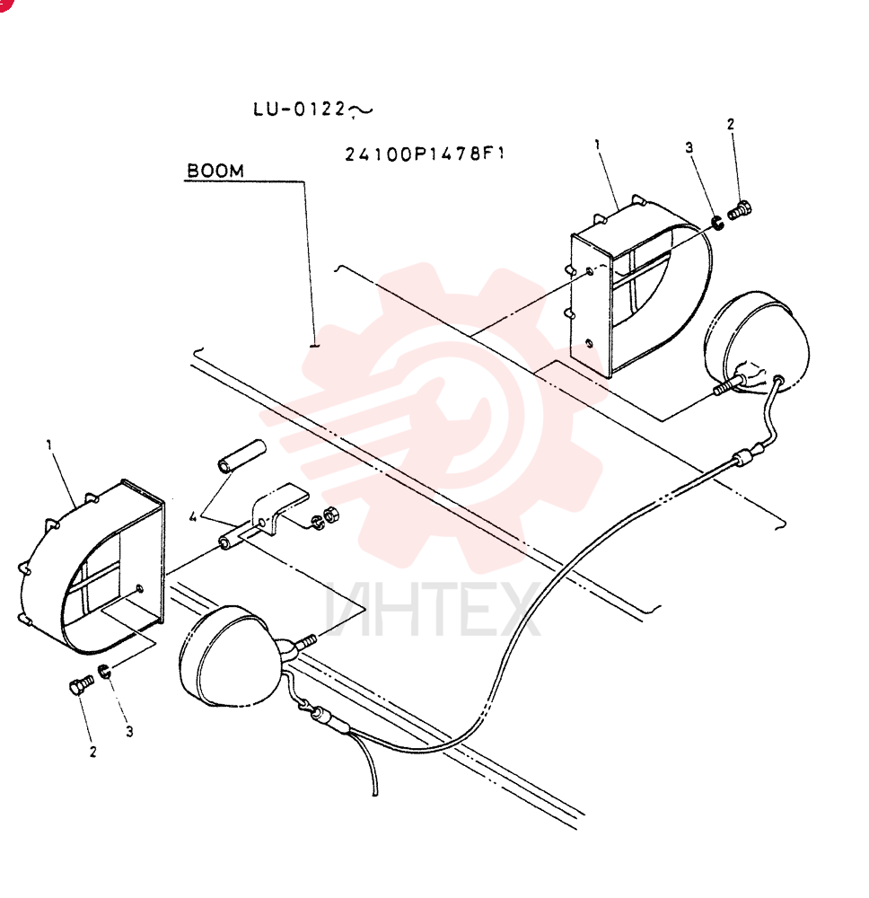 COVER ASSY, BOOM-LIGHT (FOR NORWAY) 24100P1478F1