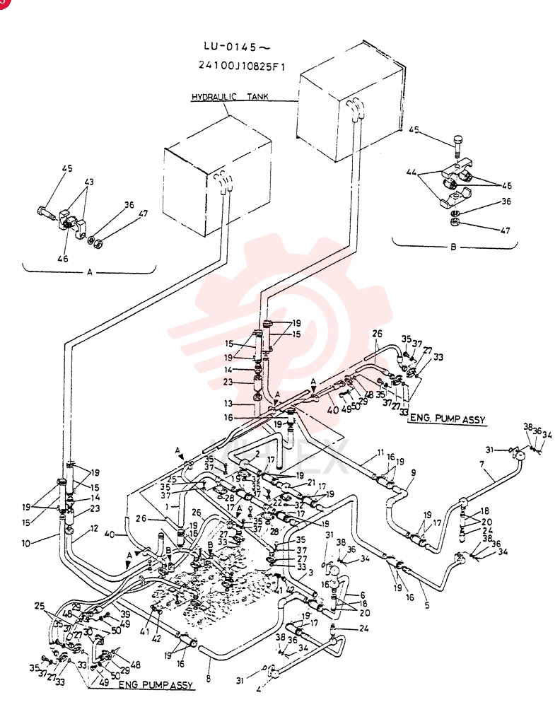 HYDR  LINES,   UPP 24100J10625F1