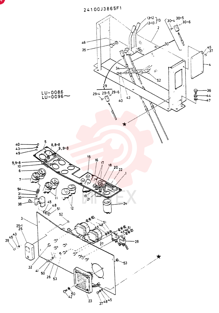 PANEL  ASSY,   INST 24100J3865F1