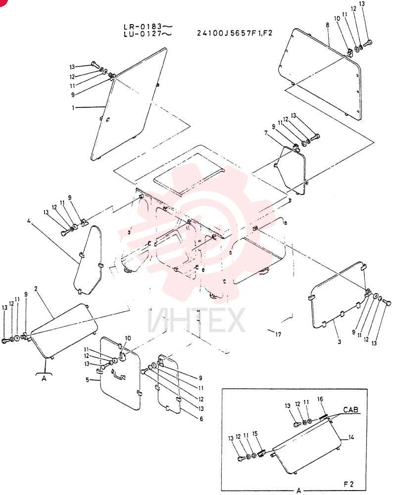 Схема (K935) - EXCAVATOR SUPPLEMENT ASN LU00154 (1/76-12/03) 24100J5657F1