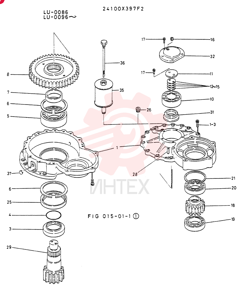 Схема (K935) - EXCAVATOR SUPPLEMENT ASN LU00154 (1/76-12/03) 24100X397F2