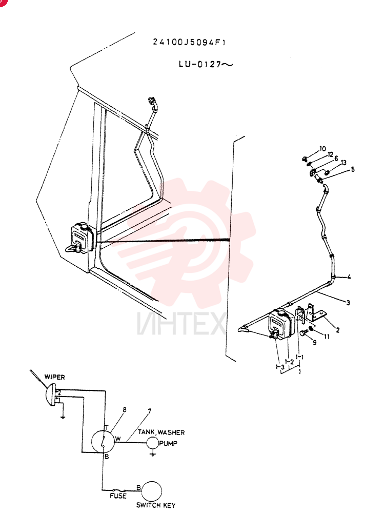 WASHER ASSY, WINDOW (FOR CANADA) 24100J5054F1