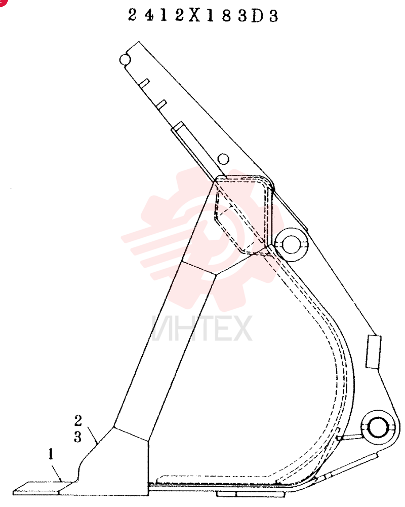 BUCKET   ASSEMBLY 2412X183D3