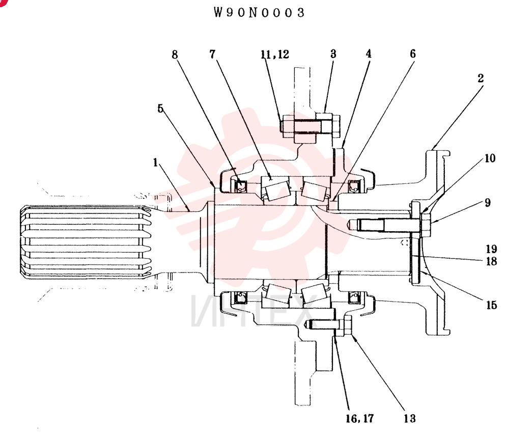 CARTRIDGE ASSEMBLY CONSISTS OF ITEM 1-19 W90N0003 (2)