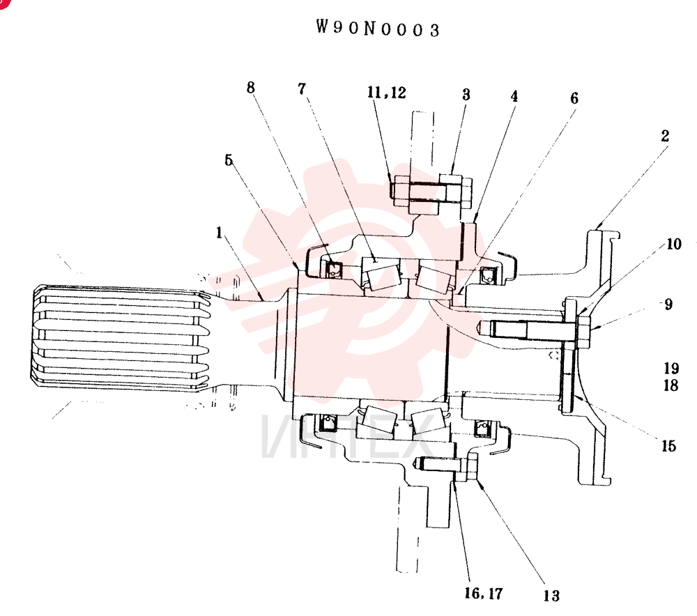 CARTRIDGE ASSEMBLY CONSISTS OF ITEM 1-19 W90N0003 (1)