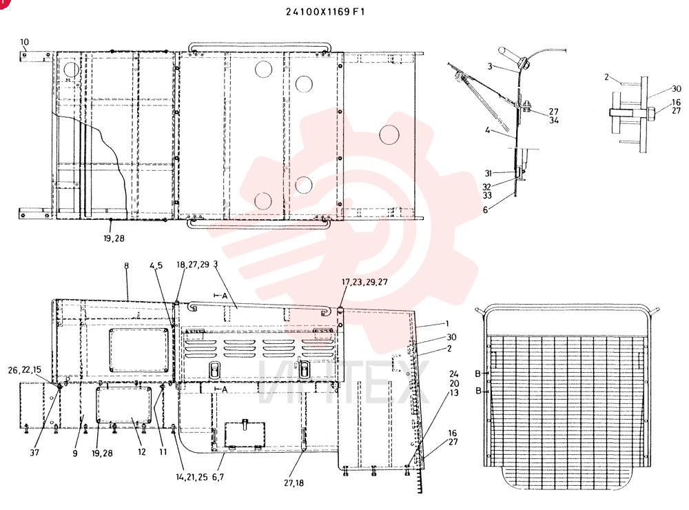 COVER GROUP, SIDE 24100X1169F1
