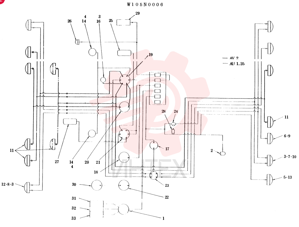 HARNESS ASSY,WIRING(LIGHT  WIRING) W105N0006