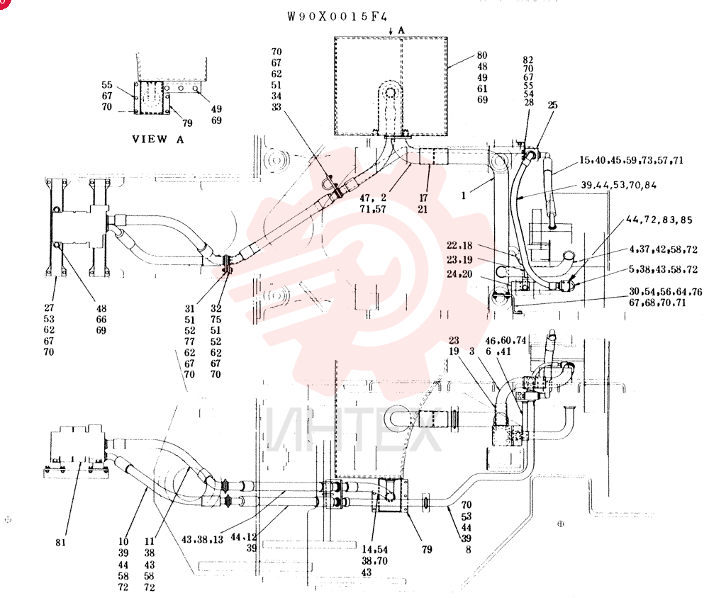 HYDR LINES, MAIN W90X0015F4