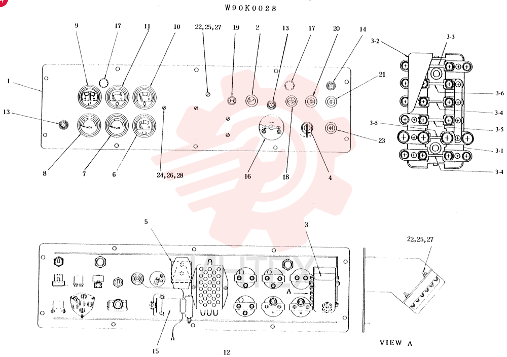INSTRUMENT PANEL ASSEMBLY W90K0028