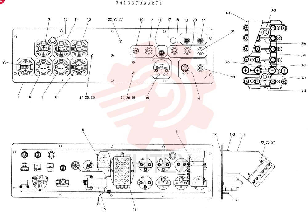 PANEL ASSY, INST 24100J3902F1