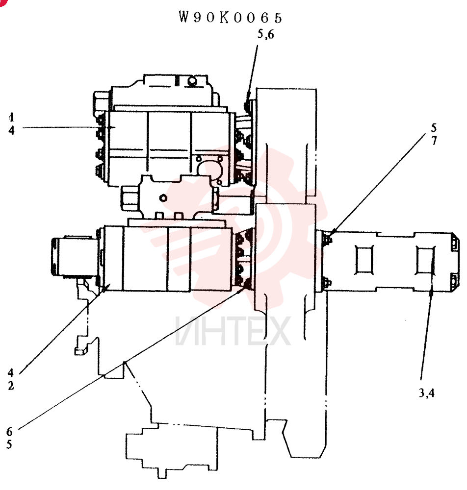 PUMP MOUNTING ASSEMBLY CONSISTS OF REF 1 TO 7