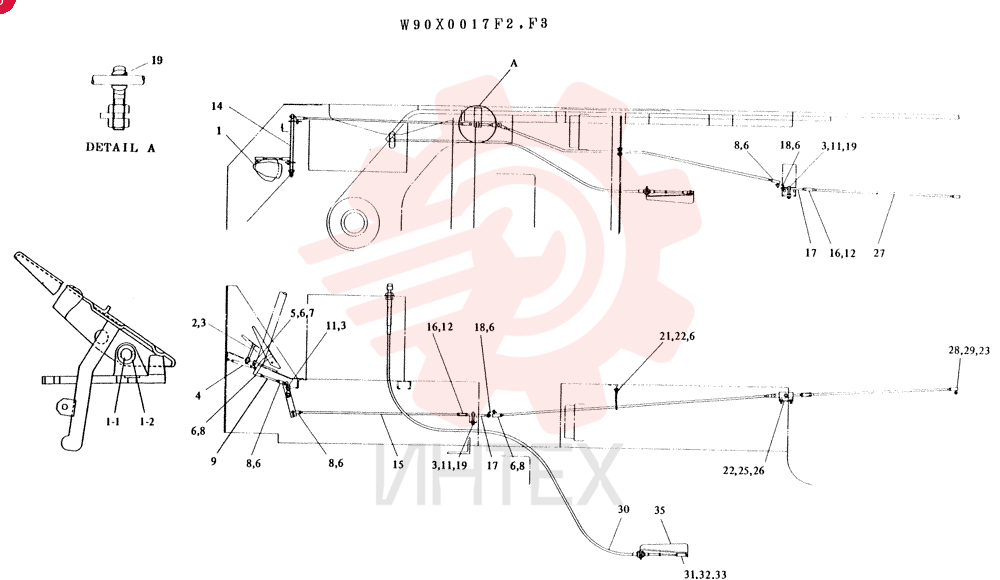 CONTROL ASSY. ENGINE CONSISTS OF REF 1 TO 29 RH 1032- RH1043
