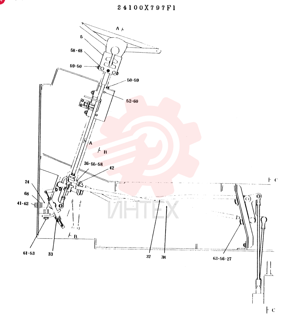 CONTROL GROUP, SHIFT CONSISTS OF. REF 1 TO 68 24100X797F1 (1)