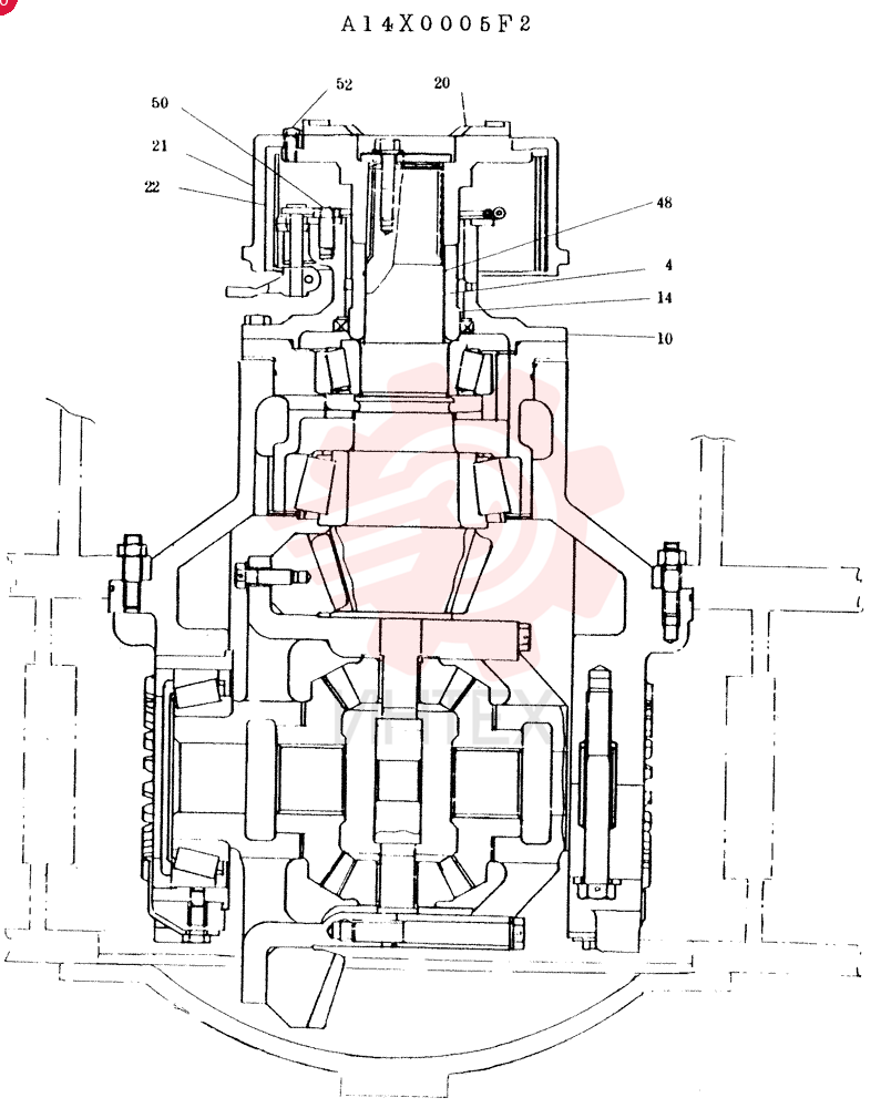 DIFF CARRIER & GEARS A14X0005F2 (1)