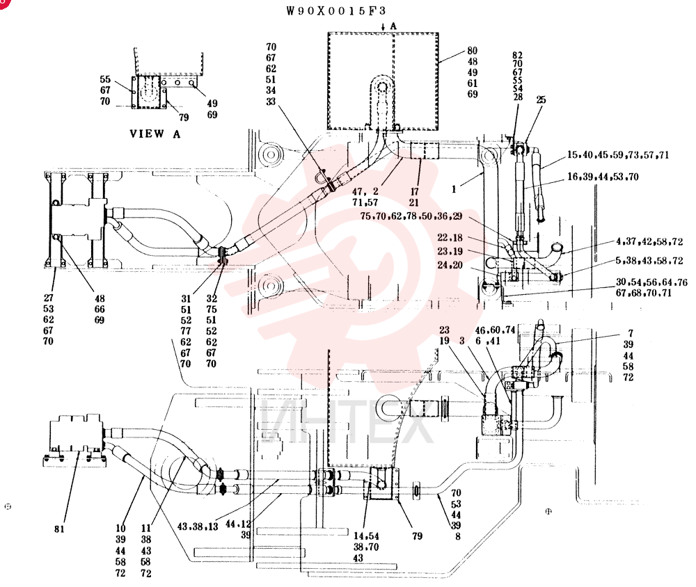 HYDR LINES  MAIN W90X0015