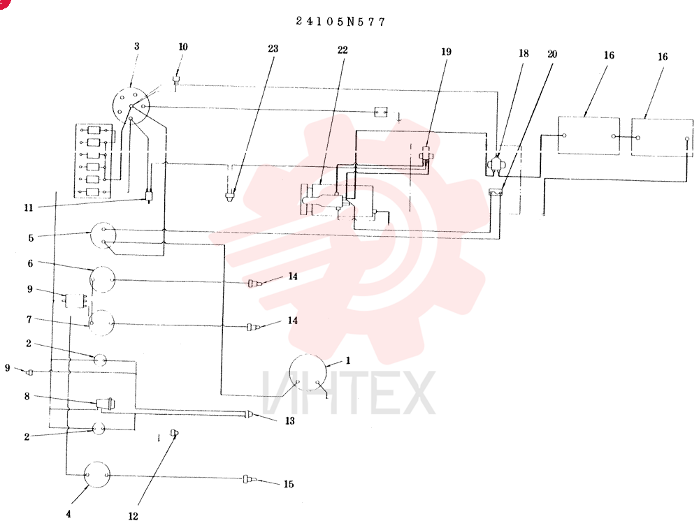 SCHEMATIC,   ENGIN (ELECTRIC  WIRING) 24105N577