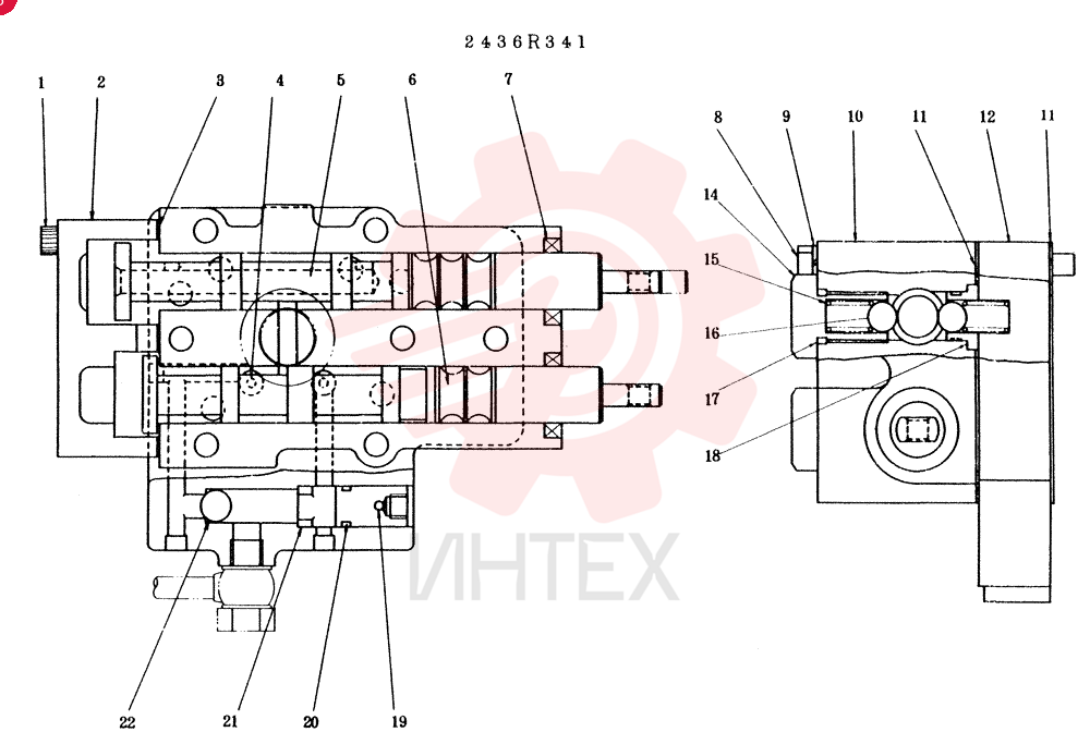 Схема (LK1500A) - WHEEL LOADERS ASN RH1022 (1/75-12/03) 2436R341