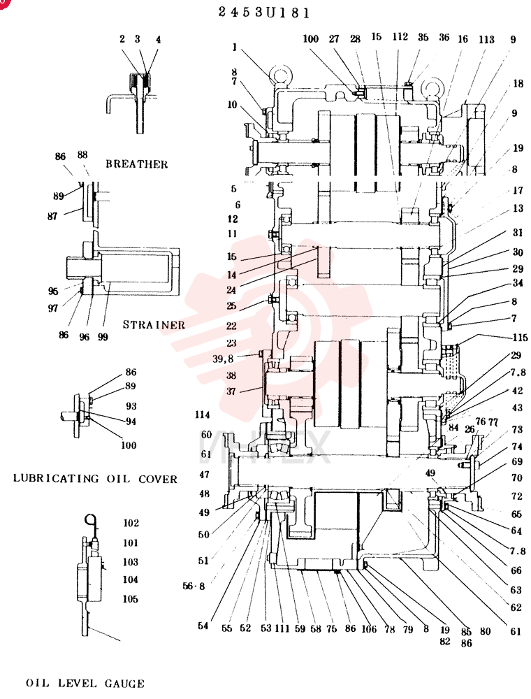 TRANSMISSION, (REPAIR KIT USED FOR SERVICE) 2453U181