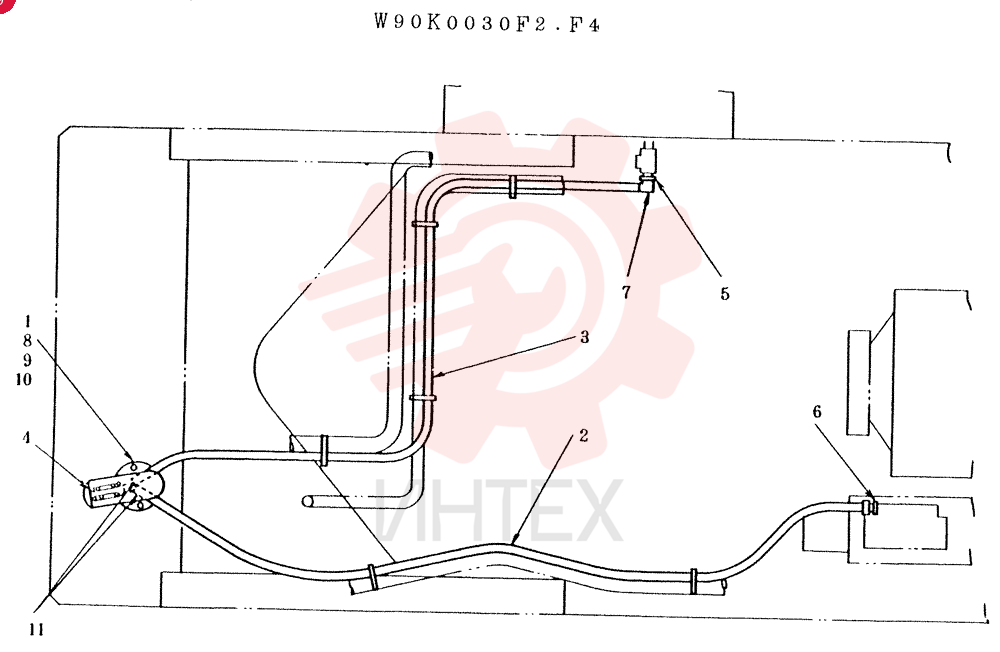 UNLOAD CONTROL LINES ASSEMBLY, (F2 RH-1022-1041)