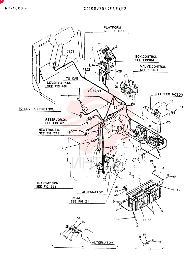 ELEC GROUP, ENGINE, Serial Range: RK1003-RK1375 24100J7545F1 (1)