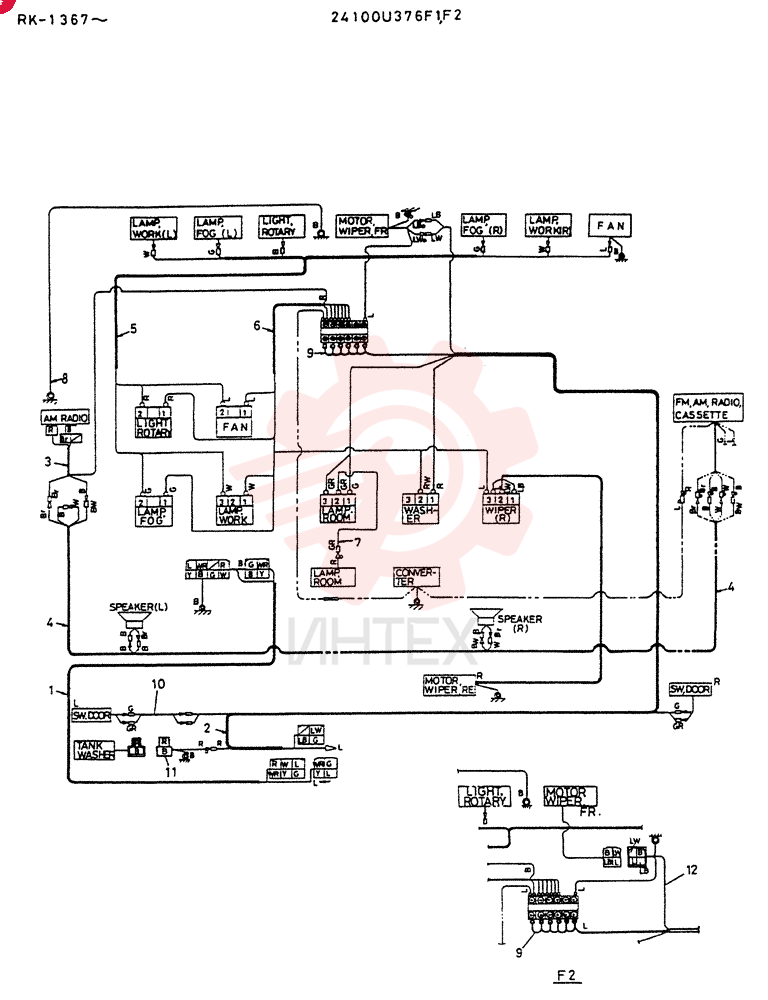 HARNESS ASSY, WIRING, Serial Range: RK1367-RK1481