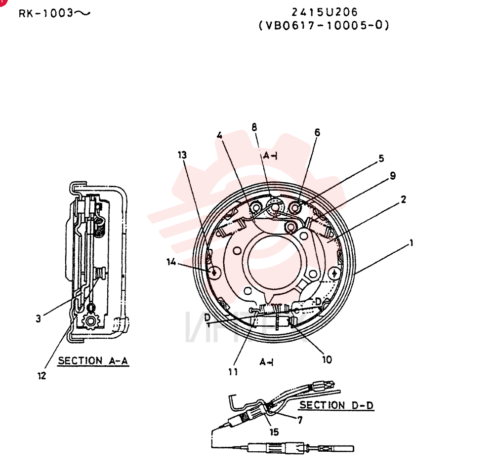 PARKING BRAKE VB0617-10005-0