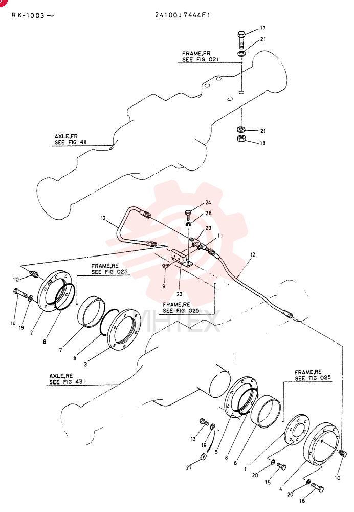 SUPPORT GROUP, AXLE 24100J7444F1