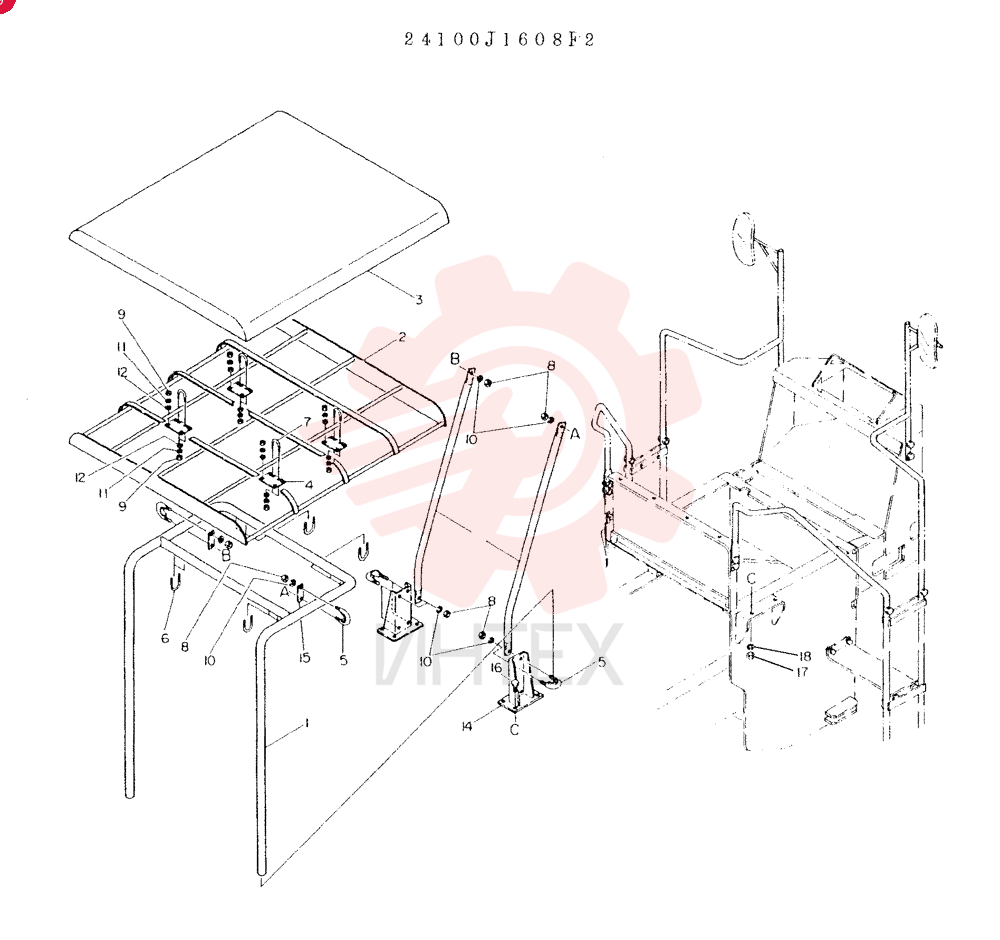 CANOPY GROUP, CONSISTS OF REF 1 TO 18